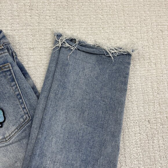 Lucky Brand High Rise Straight Ankle Distressed Jeans 2 / 26 Four-leaf clover* - Picture 3 of 15